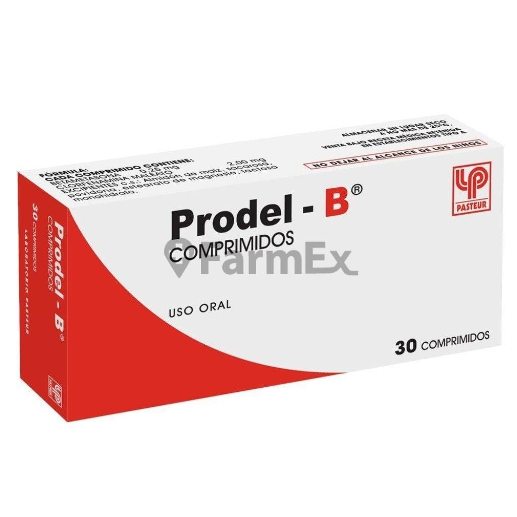 Prodel-B x 30 comprimidos Farmex-Fonasa-Persistente
